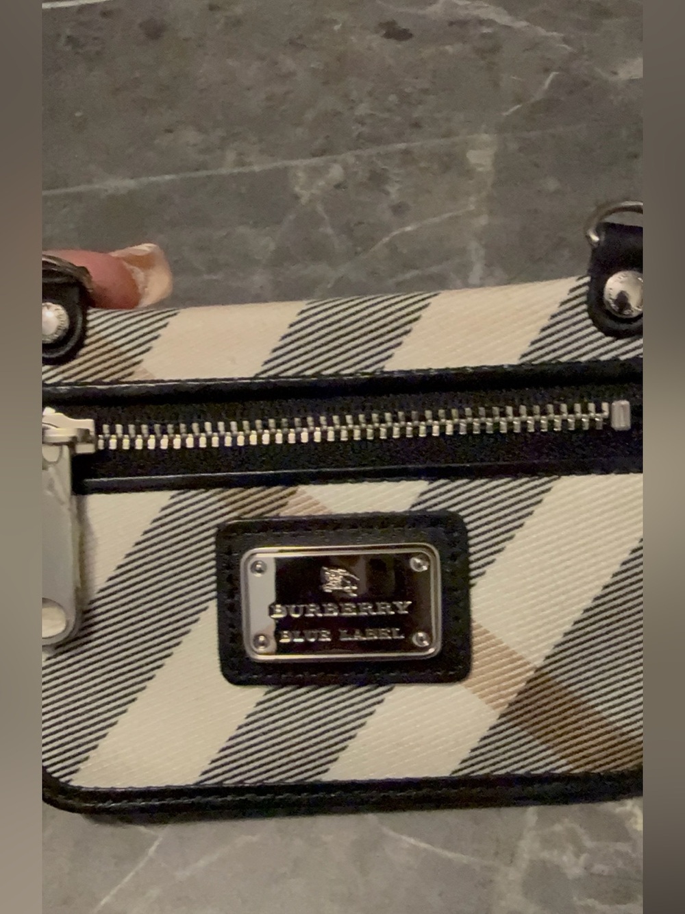 Burberry Beige Check Canvas Crossbody Bag. NWOT - Picture 2 of 9